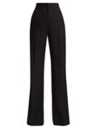 Givenchy High-waisted Pleated Flared Wool Trousers