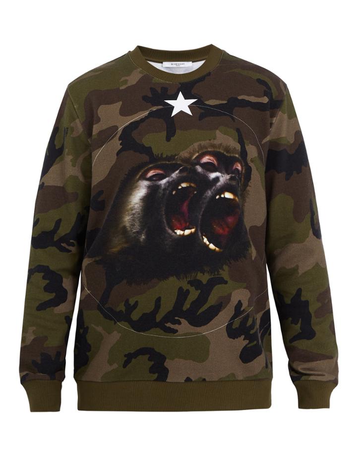 Givenchy Cuban-fit Camouflage-print Cotton Sweatshirt