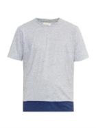 Folk Contrast Hem Cotton-jersey T-shirt