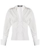 Jacquemus Corset-detail Pinstriped Cotton Shirt