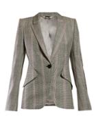Matchesfashion.com Alexander Mcqueen - Prince Of Wales Checked Wool Blazer - Womens - Grey Multi