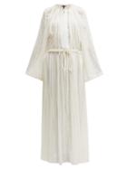 Matchesfashion.com Ann Demeulemeester - Tiriel Gathered Cotton Maxi Dress - Womens - Cream