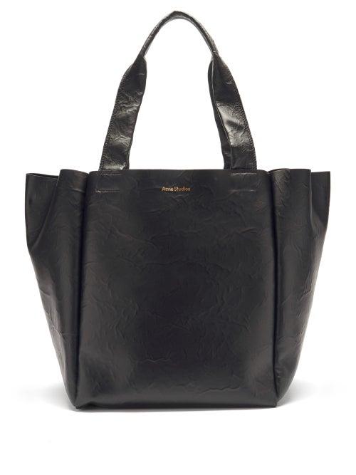 Matchesfashion.com Acne Studios - Crinkled-leather Tote Bag - Mens - Black