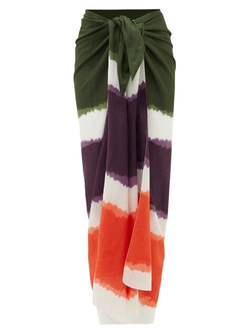 Matchesfashion.com On The Island By Marios Schwab - Tie-dye Cotton-blend Sarong - Womens - Multi