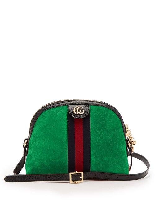 Matchesfashion.com Gucci - Ophidia Gg Suede Cross Body Bag - Womens - Green