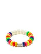 Lauren Rubinski - Happy Enamel & Sterling-silver Beaded Bracelet - Womens - Multi