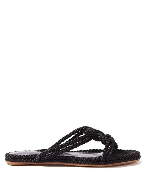 Le Monde Beryl - Knotted-rope Sandals - Womens - Black