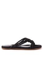 Le Monde Beryl - Knotted-rope Sandals - Womens - Black