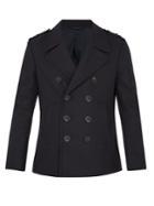 Neil Barrett Chevron-appliqu Wool-blend Peacoat
