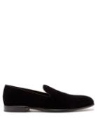 Matchesfashion.com Dolce & Gabbana - Piped Velvet Slipper Loafers - Mens - Black