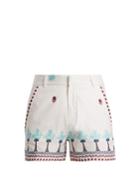 Le Sirenuse, Positano Palm Border-print Cotton Shorts