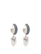 Matchesfashion.com Jiwinaia - Alien Crystal And Baroque-pearl Drop Earrings - Womens - Pearl