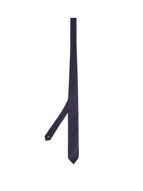 Matchesfashion.com Title Of Work - Solid Cord Cotton Tie - Mens - Navy