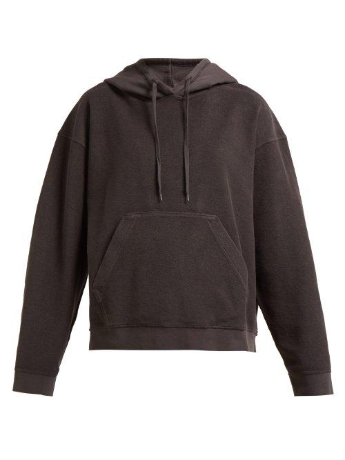 Matchesfashion.com Acne Studios - Loop Back Cotton Hooded Sweatshirt - Womens - Dark Grey