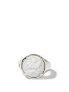 Matchesfashion.com Tom Wood - Clytia Cameo Rhodium-plated Sterling-silver Ring - Mens - Silver