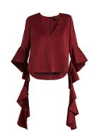 Matchesfashion.com Ellery - Reverberation Deconstructed Sleeved Top - Womens - Burgundy
