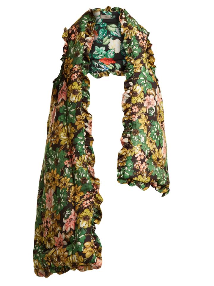 Preen By Thornton Bregazzi Posey Floral-print Silk-charmeuse Gilet
