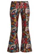 Marques'almeida Floral-brocade Cropped Trousers