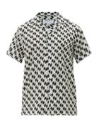 Matchesfashion.com Frescobol Carioca - Beijinhos Cuban Collar Short Sleeved Shirt - Mens - Black White