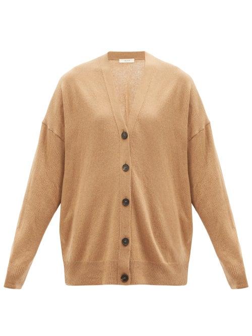The Row - Demetra V-neck Cashmere Cardigan - Womens - Camel