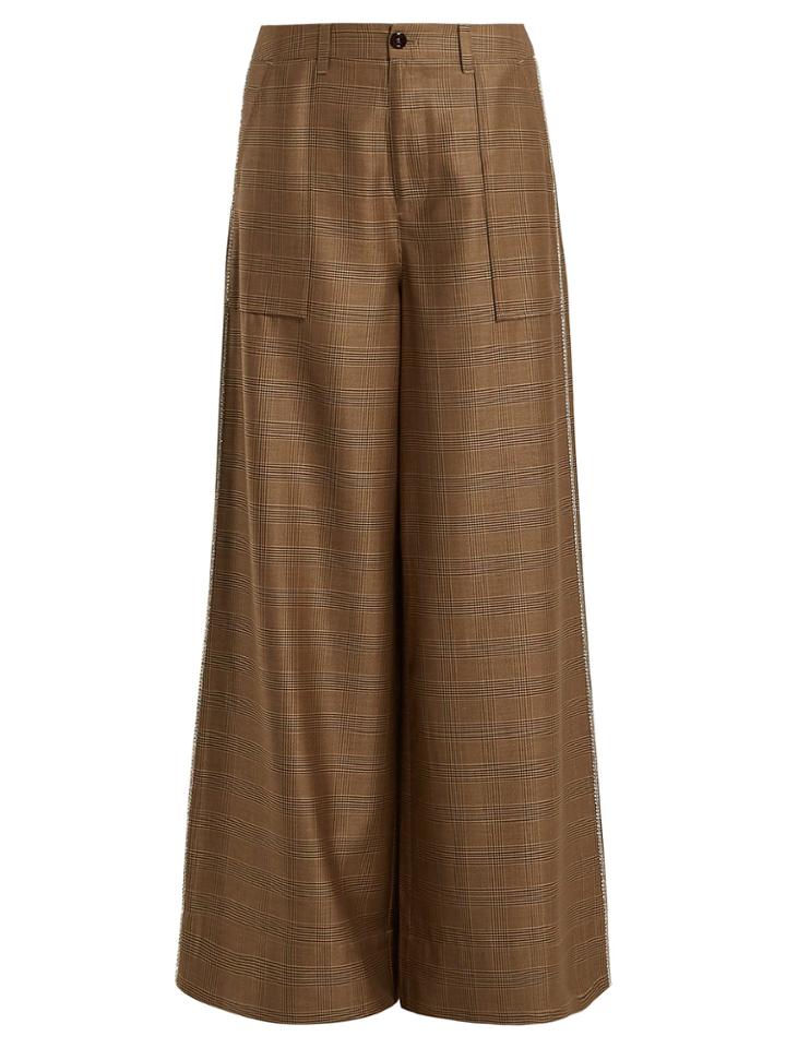 Ganni Merkel High-rise Wide-leg Trousers