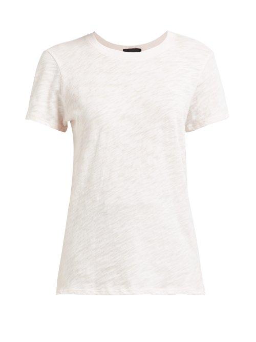 Matchesfashion.com Atm - Slubbed Cotton Crew Neck T Shirt - Womens - Light Pink