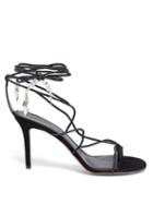 Matchesfashion.com Isabel Marant - Askee Bead-embellished Rope And Suede Sandals - Womens - Black