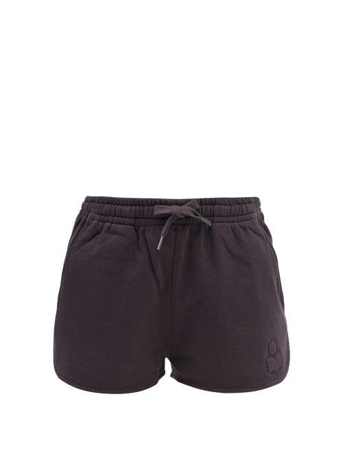Isabel Marant Toile - Logo-embossed Cotton-blend Jersey Shorts - Womens - Black