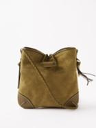 Isabel Marant - Taggy Braided Leather And Suede Cross-body Bag - Womens - Light Khaki