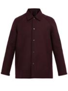 Matchesfashion.com Harris Wharf London - Single Breasted Wool Overcoat - Mens - Burgundy