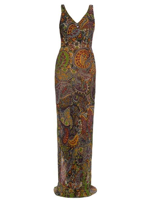 Raey Bias-cut Paisley-print Slip Dress