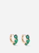 Ileana Makri - Emerald & 18kt Gold Huggie Earrings - Womens - Green Gold