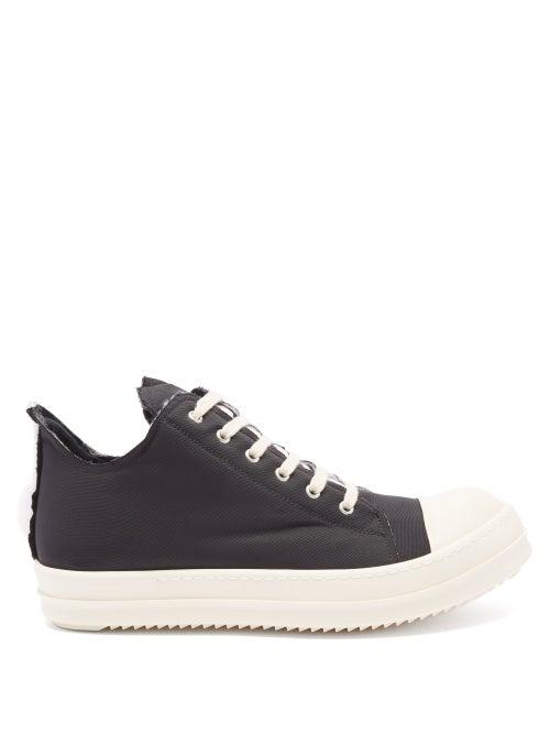 Rick Owens Drkshdw - Distressed Canvas Trainers - Mens - Black White