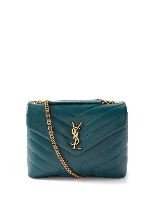 Saint Laurent - Loulou Small Quilted Leather Shoulder Bag - Womens - Dark Blue