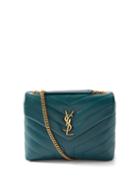 Saint Laurent - Loulou Small Quilted Leather Shoulder Bag - Womens - Dark Blue
