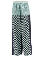 Louisa Parris - Lisbon Printed Silk Wide-leg Trousers - Womens - Navy Stripe