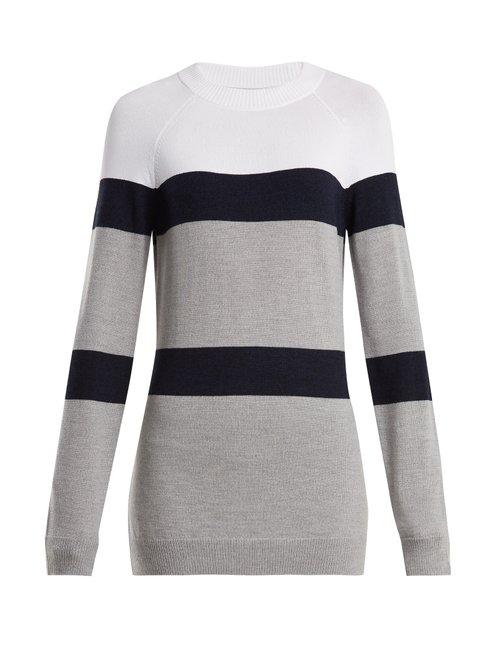 Matchesfashion.com Lndr - Apres Striped Knit Wool Blend Sweater - Womens - White Multi