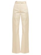 Matchesfashion.com Golden Goose Deluxe Brand - High Rise Flared Trousers - Womens - Cream