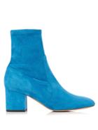 Valentino Block-heeled Suede Ankle Boots