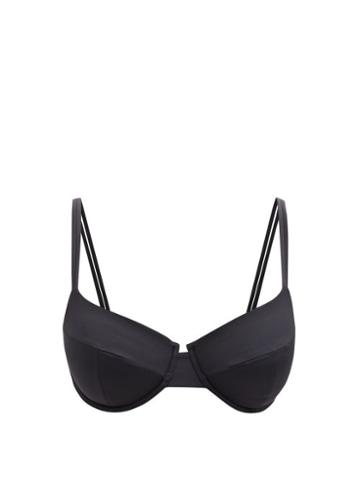 Form And Fold - The Base Underwired D-g Bikini Top - Womens - Black