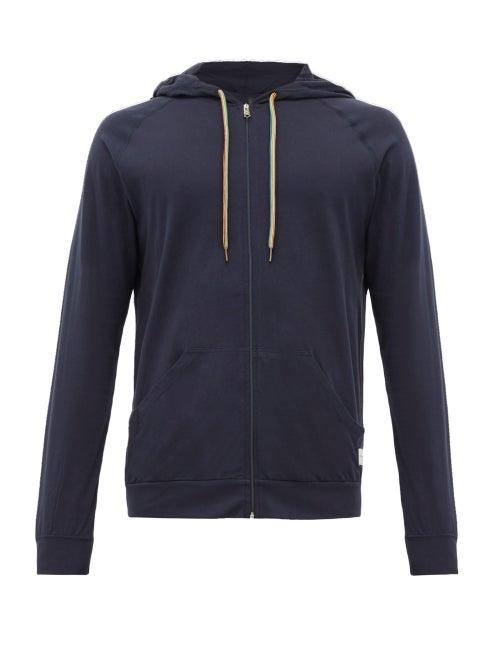 Matchesfashion.com Paul Smith - Zip Through Hooded Cotton Sweatshirt - Mens - Navy