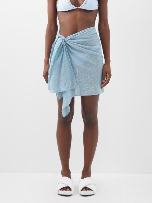 Ludovic De Saint Sernin - Crepe Sarong - Womens - Light Blue