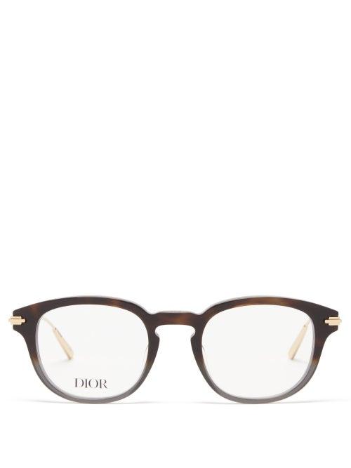 Dior - Diorblacksuit Round Acetate Sunglasses - Mens - Tortoiseshell