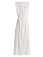 Matchesfashion.com Melissa Odabash - Talitha Tie Waist Eyelet Lace Dress - Womens - White
