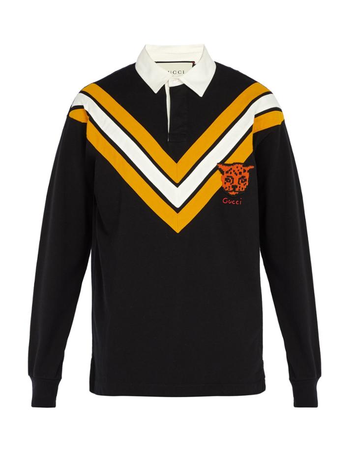 Gucci Tiger Patch Cotton Rugby Shirt