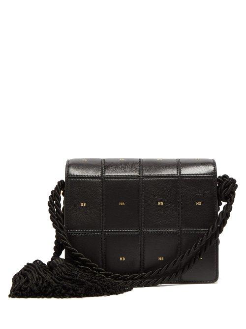 Matchesfashion.com Hillier Bartley - Logo Print Panelled Leather Satchel - Womens - Black