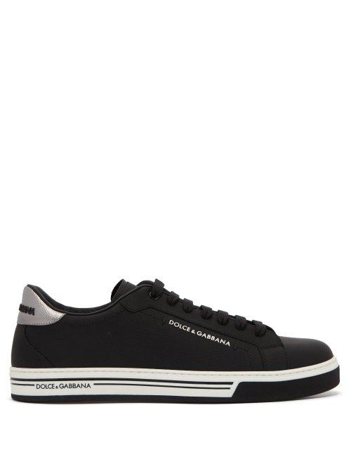 Matchesfashion.com Dolce & Gabbana - Low Top Leather Trainers - Mens - Black