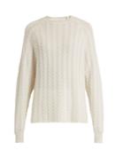 Ryan Roche Crew-neck Cable-knit Cashmere Sweater