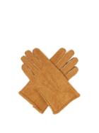 Matchesfashion.com Dents - York Shearling Lined Suede Gloves - Mens - Yellow