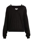 Matchesfashion.com Maison Margiela - V Neck Cotton Sweater - Womens - Black